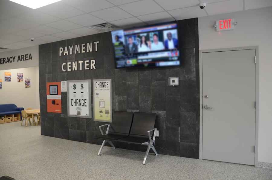 Payment center and television