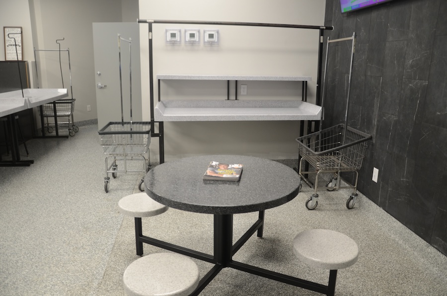 Table with chairs in waiting area